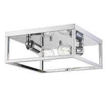 Golden 2072-FM CH - Golden Lighting Wesson 2-light Flush Mount in Chrome